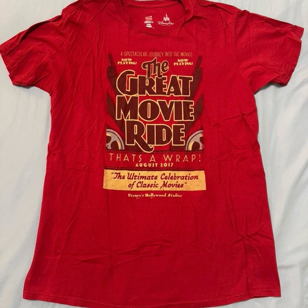 2017 Farrwell Red The Great Movie Ride T-Shirt from Disney’s Hollywood Studis